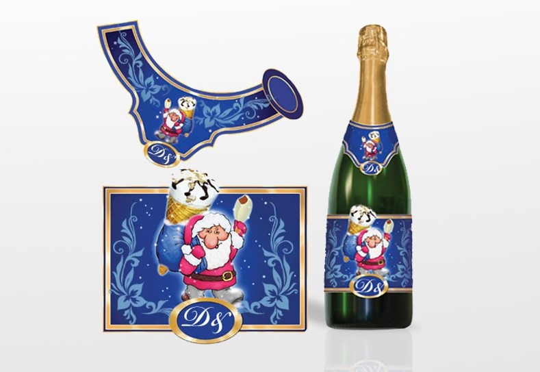 Декупаж бутылок шампанского: готовимся к Новому году!