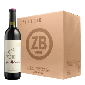 Вино ZB Wine МЕРЛО «Моё сердце...» 2024 (6 шт.)