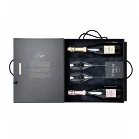 Подарочный набор Cuvee de Vitmer: 2 бутылки+2 бокала+подарочная коробка