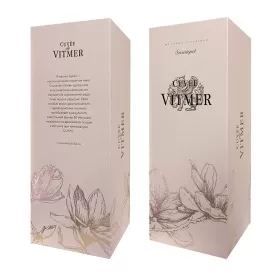 Коробка подарочная для Cuvee de Vitmer  0,75л, розовая с цветами