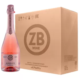 Вино игристое ZB Moscato Rose Semisweet 2023 (6 шт.)