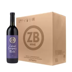 Вино тихое красное сухое ZB Wine CABERNET-SAUVIGNON&MERLOT 2021 (6 шт.)