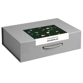 Коробка для подарочного набора серая матовая, кейс