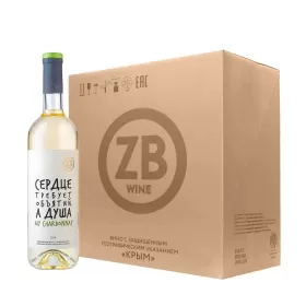 Вино ZB Wine CHARDONNAY «Сердце требует объятий» 2024 (6 шт.)