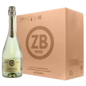 Вино игристое ZB Moscato White Semisweet 2023 (6 шт.)