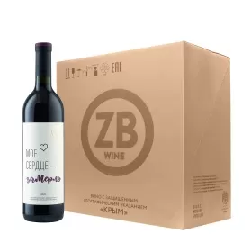 Вино тихое красное сухое ZB Wine MERLOT «Моё сердце. » 2022 (6 шт.)