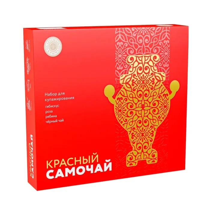 Набор для купажирования Floris КРАСНЫЙ САМОЧАЙ:ГИБИСКУС, РОЗА, РЯБИНА, ЧЕРНЫЙ ЧАЙ 130 гр