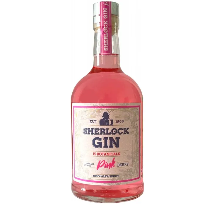 Джин SHERLOCK PINK 0.5л , цена в Krymwine.ru Джин SHERLOCK PINK 0.5л,