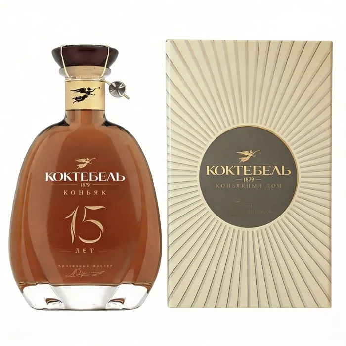 Коньяк Коктебель КС 15-летний 0.5л в подарочной упаковке, 