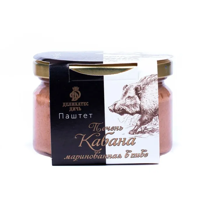 Паштет из печени кабана маринованной в пиве 200 гр
