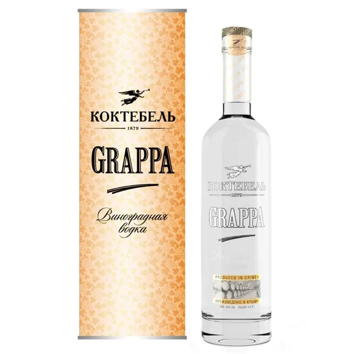 Водка виноградная Коктебель GRAPPA 0.5л в подарочной упаковке, 
