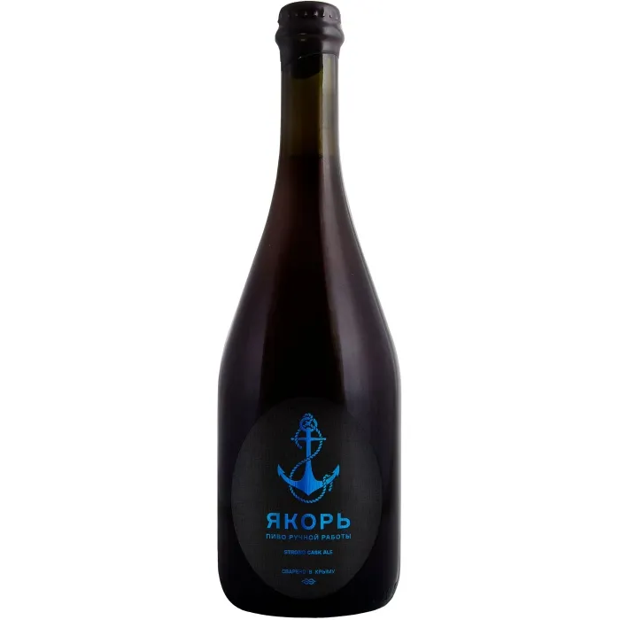 Пиво крепкое светлое нефильтрованное Якорь STRONG CASK ALE MASSANDRA 8,5% 0,75 л