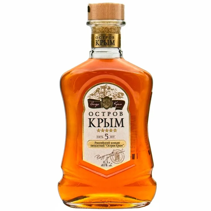 Коньяк Остров Крым 5-летний 0.5л , цена в Krymwine.ru Коньяк Остров Крым 5-летний 0.5л,