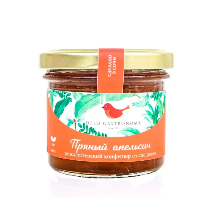 Рождественский конфитюр со специями Delo gastronoma ПРЯНЫЙ АПЕЛЬСИН 125 мл
