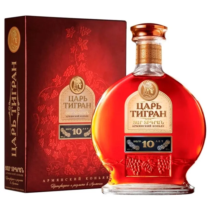 Коньяк марочный старый КС Царь Тигран 10-летний 0.7 л, 