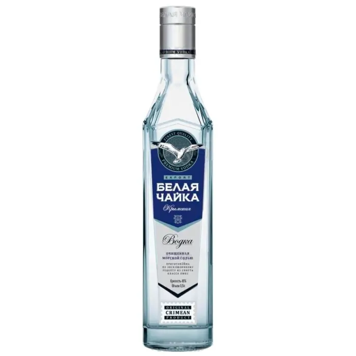 Водка очищенная с морской солью БЕЛАЯ ЧАЙКА КРЫМСКАЯ 0.5л, 