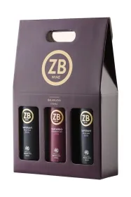 Короб под вино 3 шт. фиолетовая