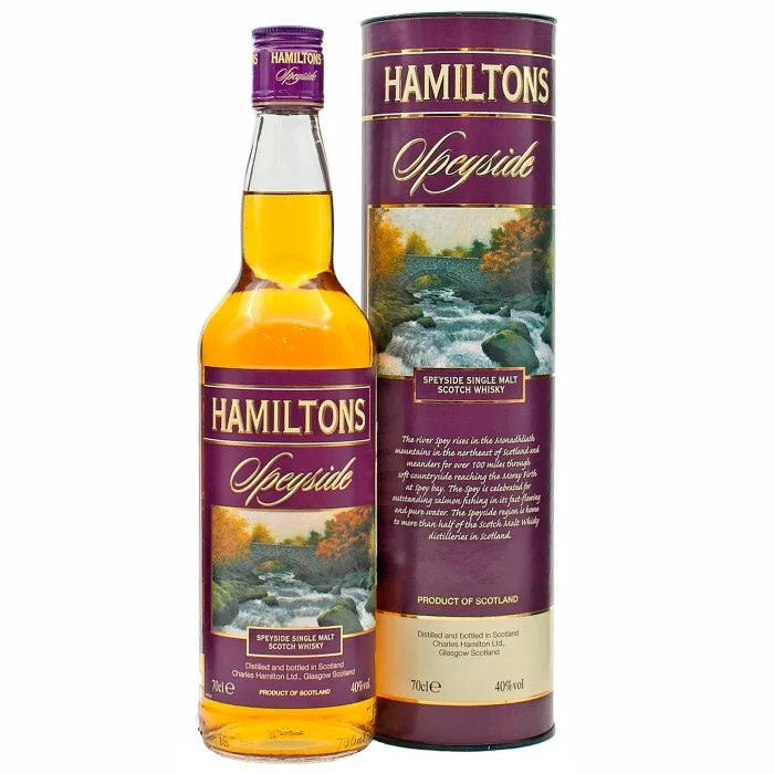Виски шотландский однозерновой Гамильтонс ЛОУЛЕНД 0.7л в тубе, 