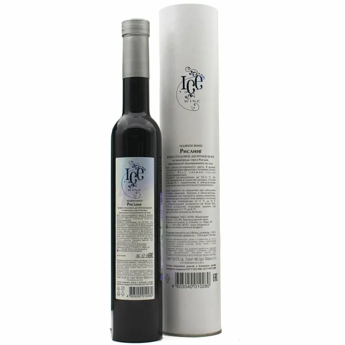 Вино Вино ЗГУ Кубань Фанагория ICE WINE РИСЛИНГ в подарочной тубе, 0.375 л, 