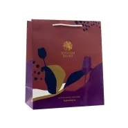 Пакет 30*35*15 см. тиснение (красный под 3 бутылки)