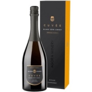 Вино игристое ЗГУ Крым Фотисаль АГОРА КЮВЕ «Рислинг Шардоне» в подарочной упаковке