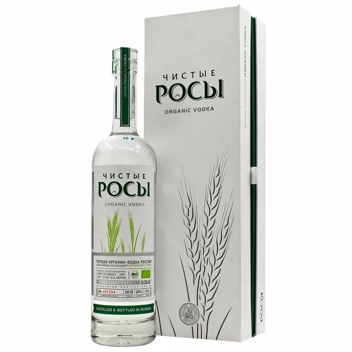 Водка ЧИСТЫЕ РОСЫ 0.7л в подарочной упаковке, 