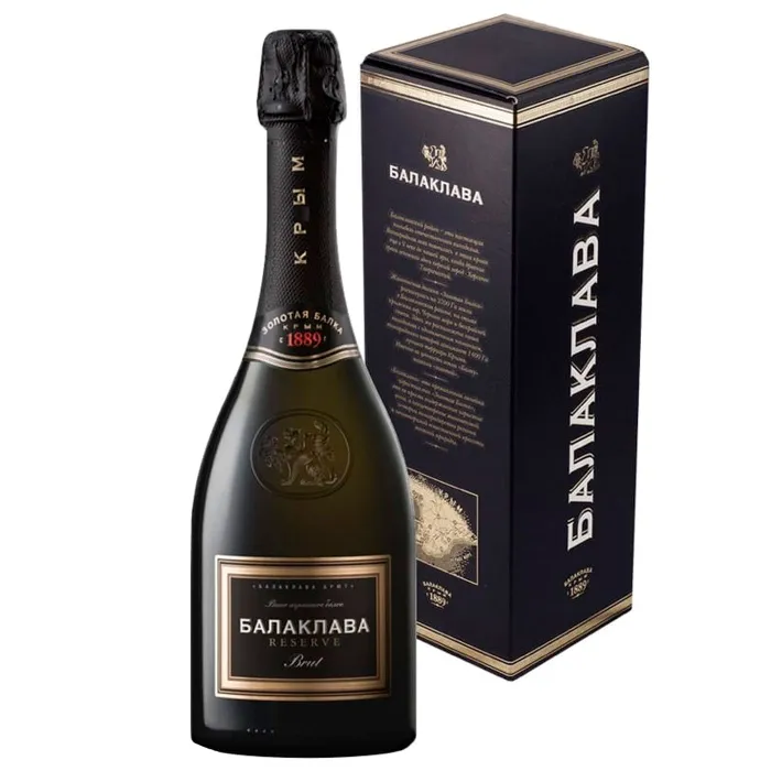 Вино игристое «Балаклава» RESERVE в темной подарочной упаковке
