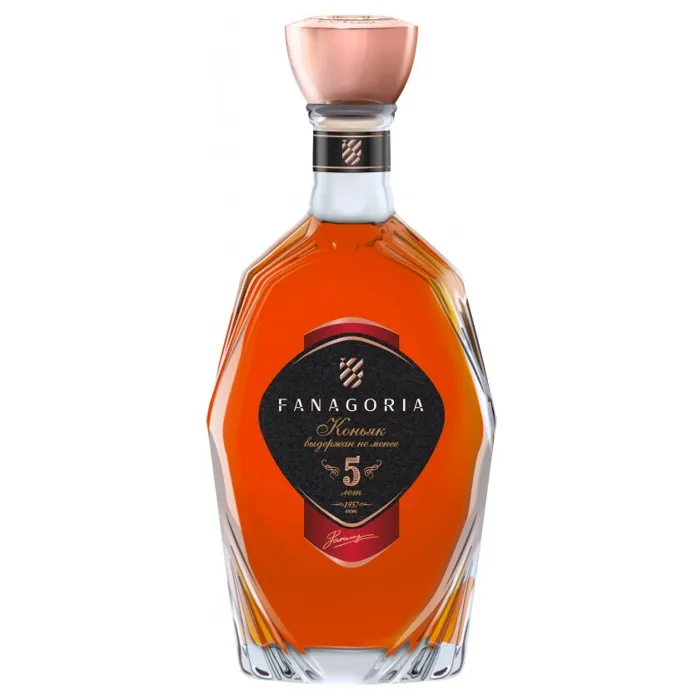 Коньяк Фанагория 5-летний 0.5л , цена в Krymwine.ru Коньяк Фанагория 5-летний 0.5л,