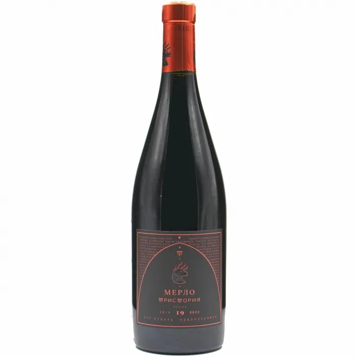Вино Вино ЗГУ Кубань. Новороссийск Тристория Мерло Резерв 14,3% 0,75л, 