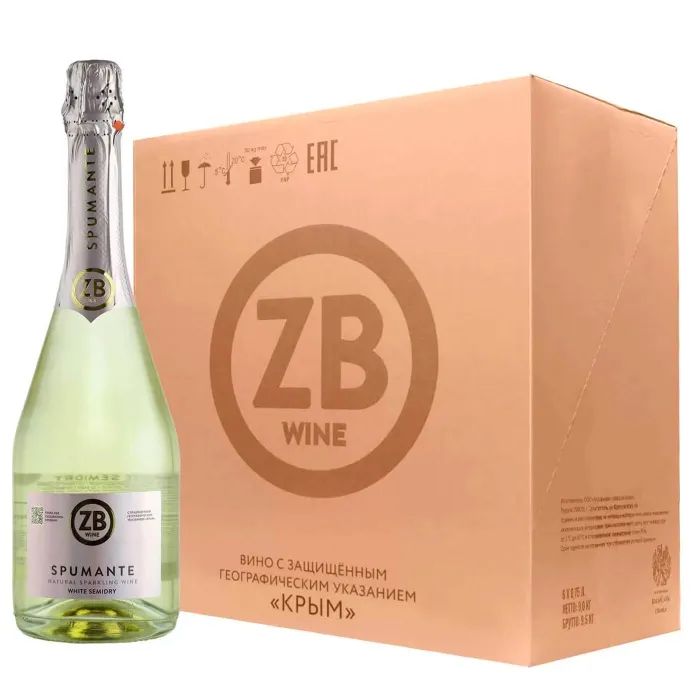 Вино игристое ZB Spumante White Semidry 2023 (6 шт.)