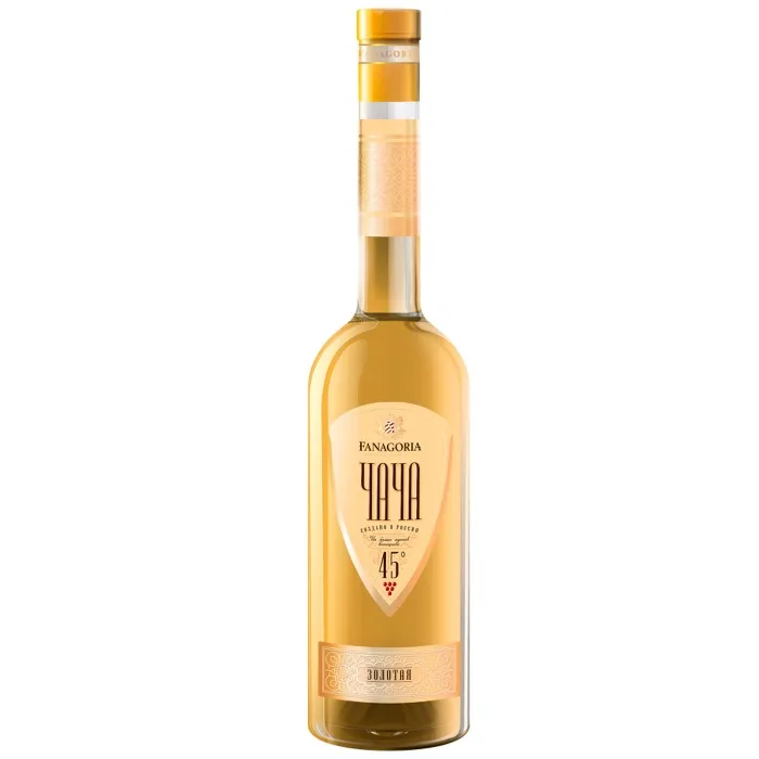 Водка виноградная ЗГУ Кубань Фанагория ЧАЧА ЗОЛОТАЯ 45% 0.5л, 
