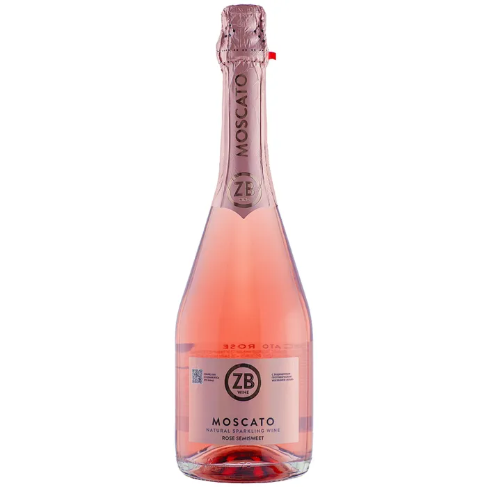 Вино игристое ZB Moscato Rose Semisweet 