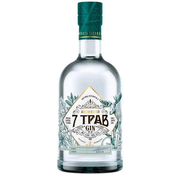 Джин ЗНМП Абрау-Дюрсо 7 ТРАВ 43% 0.5л, 