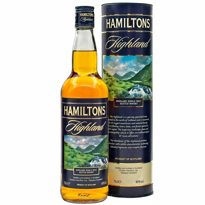Виски шотландский односолодовый Гамильтонс СПЕЙСАЙД 0.7л в тубе, 