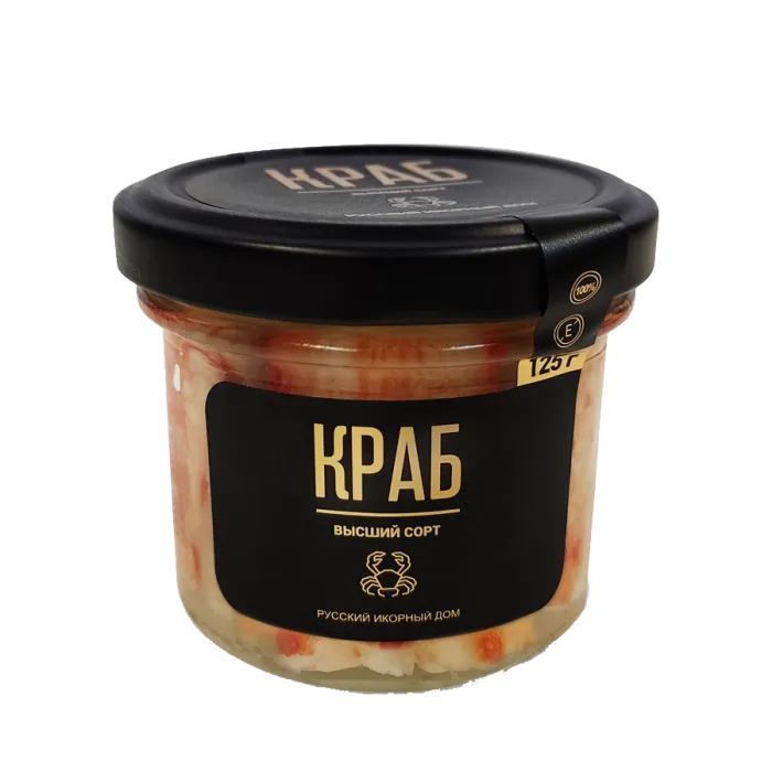 Мясо краба в собственном соку Русский Икорный Дом 125 гр