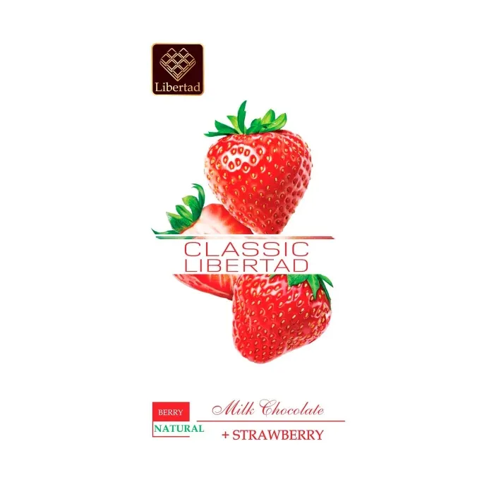 Молочный шоколад Libertad С КЛУБНИКОЙ 80 гр