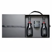 Подарочный набор «Черный Принц»: 2 бутылки+свеча+подарочная коробка