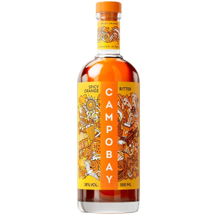 Настойка полусладкая Сордис КАМПОБЕЙ «Спайси Оранж» 38% 0.5л, 