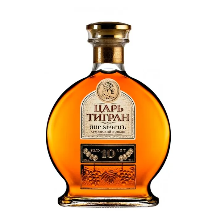 Коньяк марочный старый КС Царь Тигран 10-летний 0.5л, 