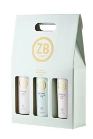 Короб под вино 3 шт. голубая