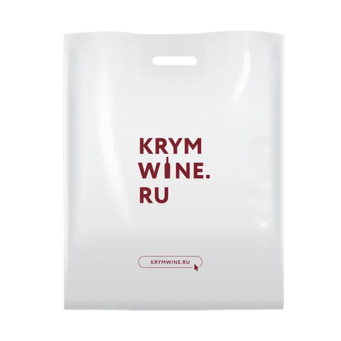 Пакет белый KRYMWINE.RU