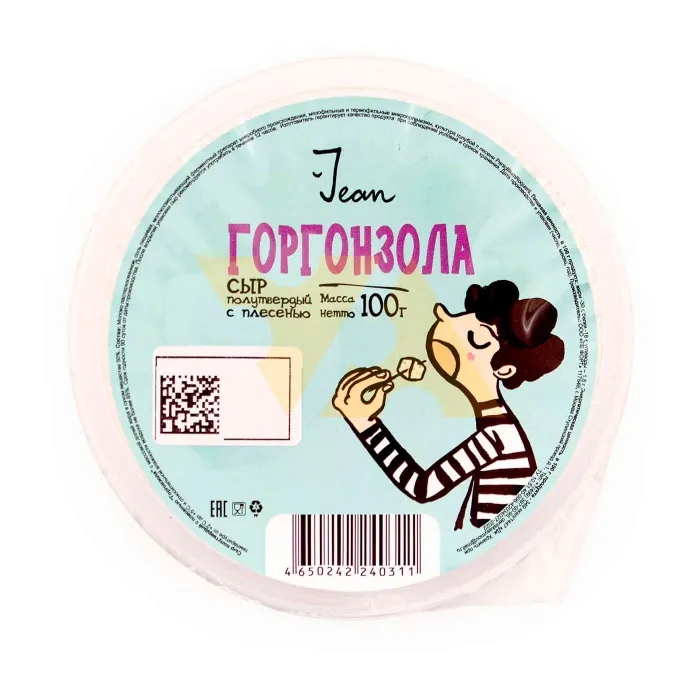 Сыр полутвердый с голубой плесенью Jean ГОРГОНЗОЛА 100 гр