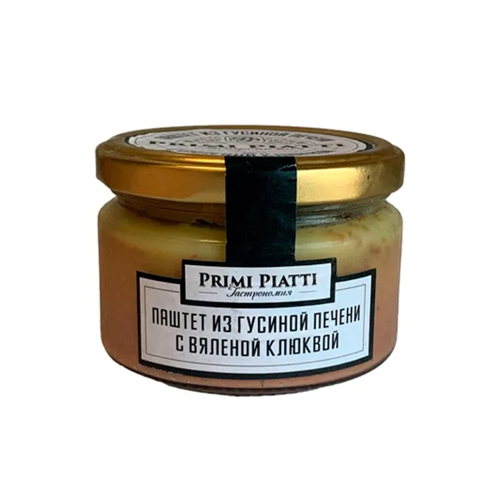 Паштет из гусиной печени с вяленной клюквой Primi Piatti 200 гр Паштет из гусиной печени с вяленной клюквой Primi Piatti 200 гр