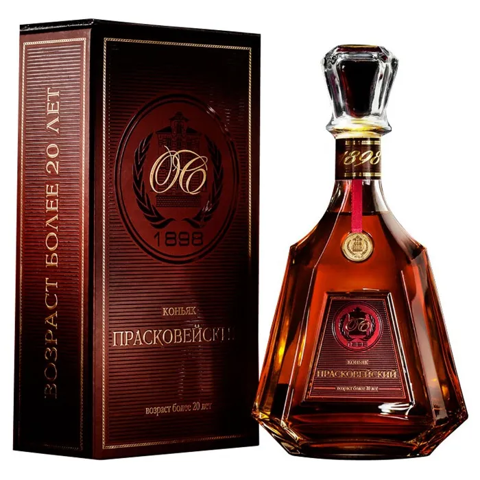 Коньяк Прасковейский ОЧЕНЬ СТАРЫЙ 0.7л в подарочной коробке, 
