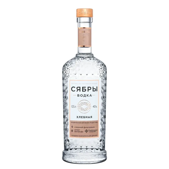 Водка Сябры ХЛЕБНАЯ 0.5 л, 