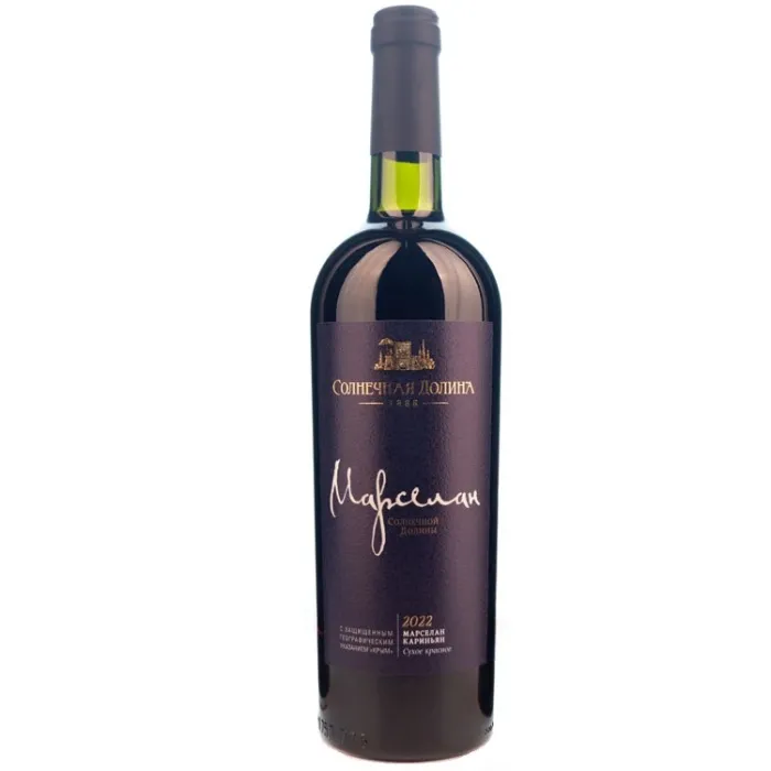 Вино Вино тихое красное сухое ЗГУ Крым Солнечная Долина МАРСЕЛАН, 