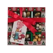 Подарочный набор Зеленая улица НОВОГОДНЯЯ СКАЗКА Миндаль-арахис в глазури 280 гр