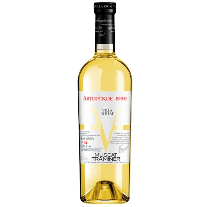 Вино Вино ЗГУ Крым Вилла Крым МУСКАТ ТРАМИНЕР, 