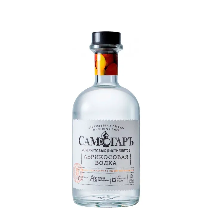 Водка абрикосовая САМОГАРЪ 0.5л, 