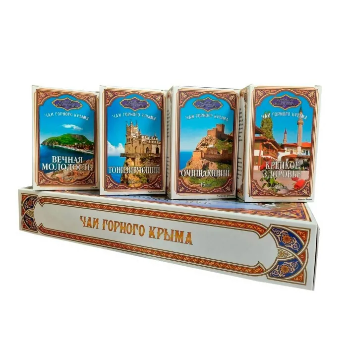 Подарочный набор золотой чай Крымский ЧАЙ ГОРНОГО КРЫМА 180 гр